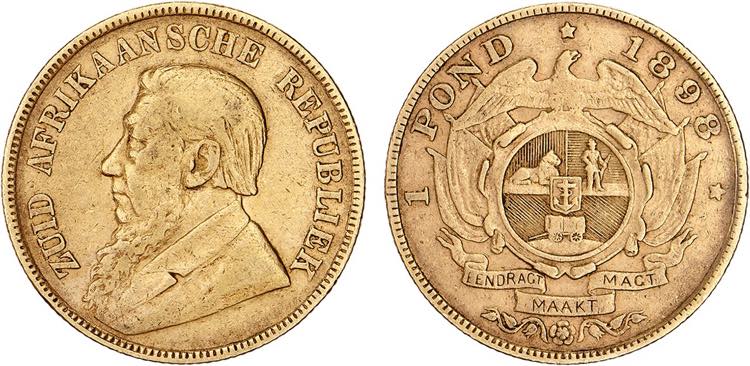 South Africa - Gold - 1 Pond 1898; ... 