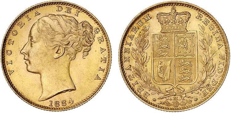 Austrália - Ouro - Sovereign 1884 ... 