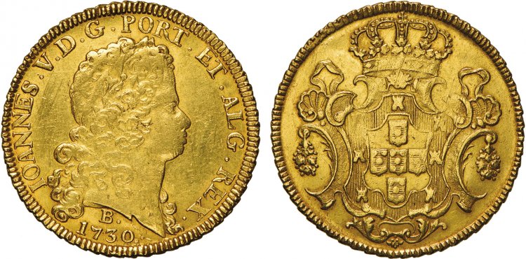 D. João V - Ouro - Dobra 1730 B; ... 