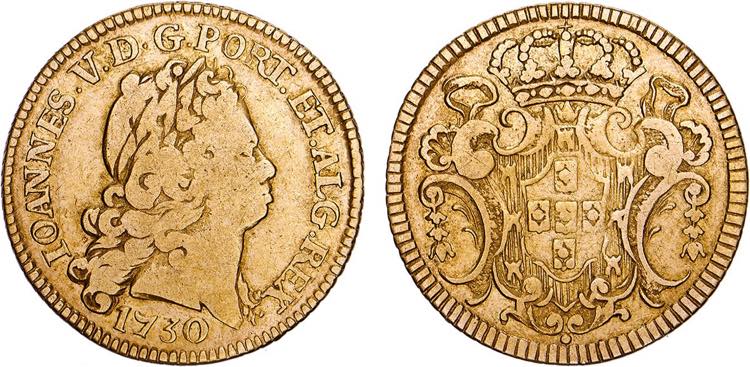 D. João V - Ouro - Escudo 1730; ... 
