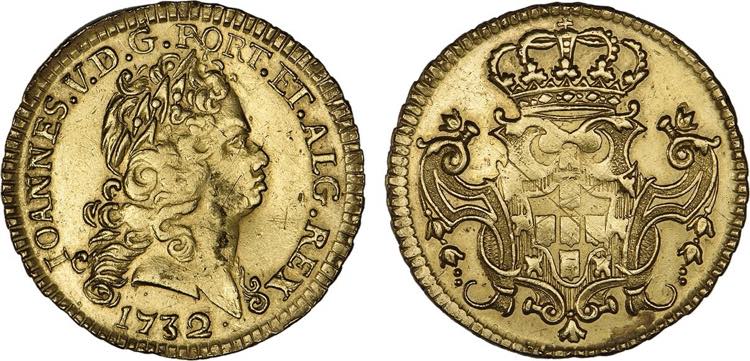 D. João V - Ouro - Escudo 1732; ... 