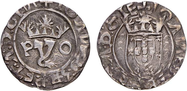 D. João III - Vintém; P-O; moeda ... 