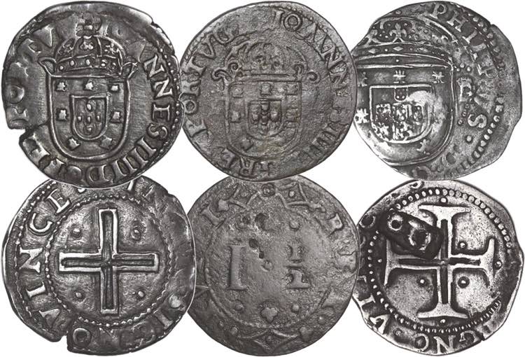 D. João IV - Lote (3 moedas) - ... 