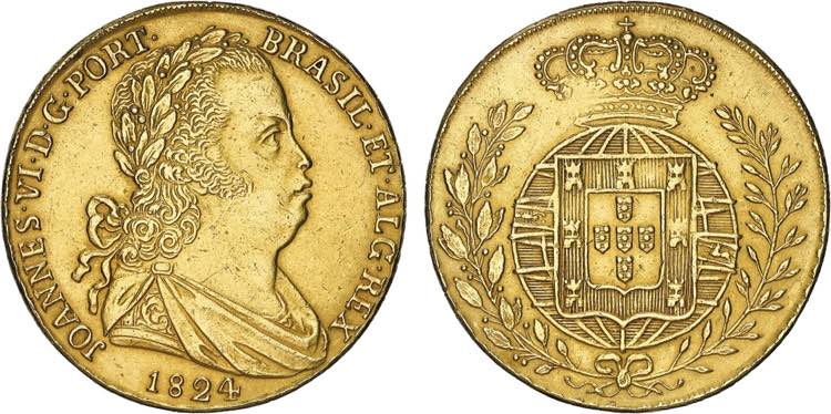 D. João VI - Ouro - Peça 1824; ... 
