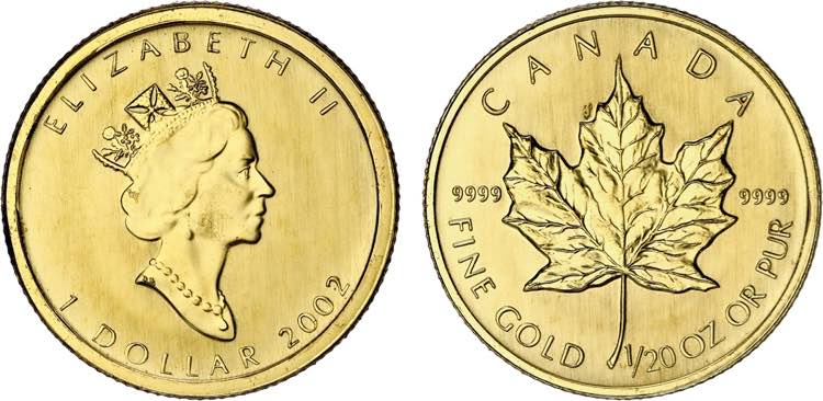 Canadá - Ouro - 1 Dollar 2002; ... 