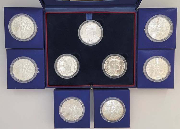 France - Silver - 9 coins - EUROPA ... 