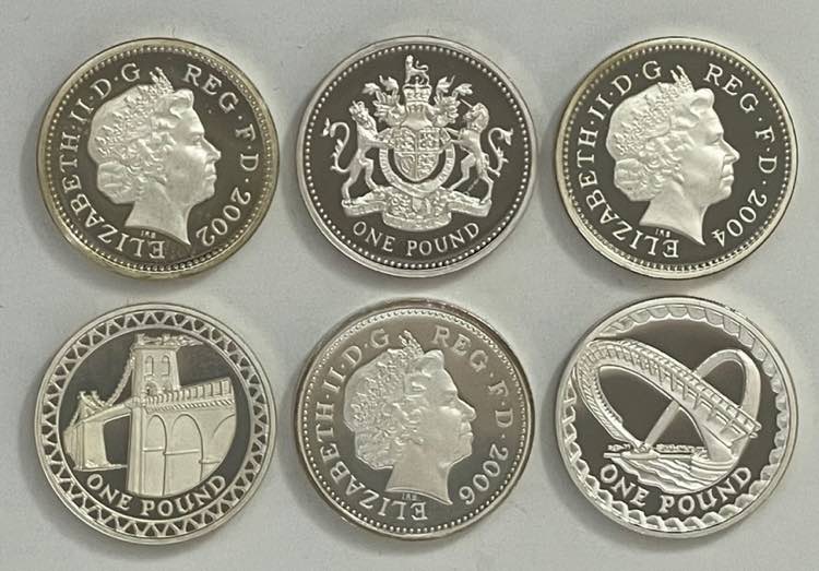 United Kingdom - Silver - 6 coins ... 