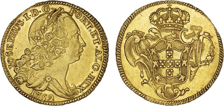 D. José I - Ouro - Peça 1752-J; ... 