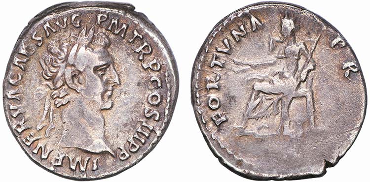 Roman - Nerva (96-98) - Denarius; ... 
