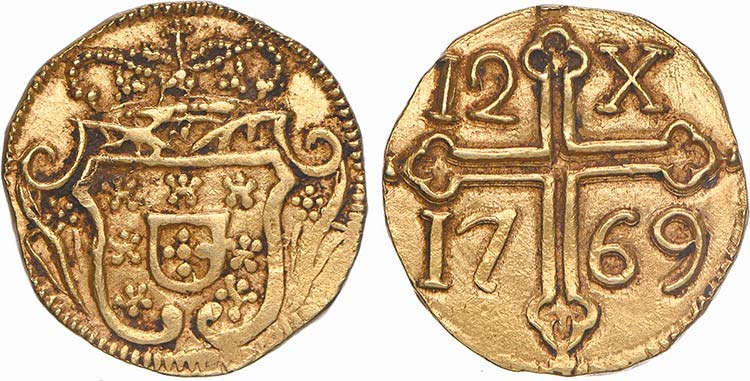 Índia - D. José I - Ouro - 12 ... 
