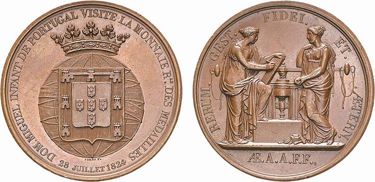Medalhas - Cobre - 1824 - Barre F. ... 