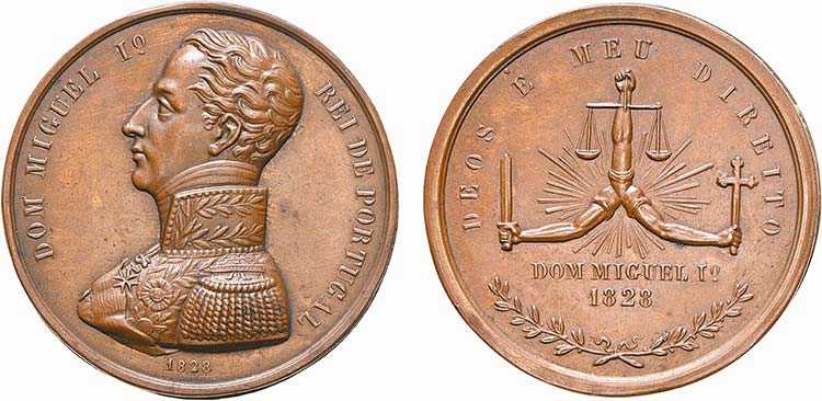 Medalhas - Cobre - 1828 - Thevenon ... 