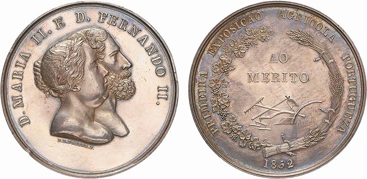 Medalhas - Prata - 1852 - F. B. ... 
