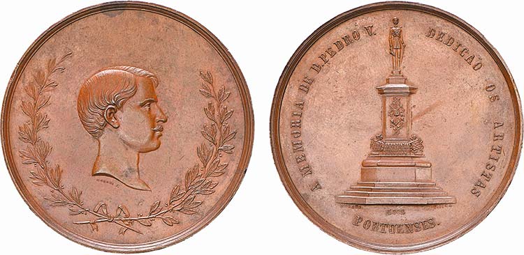 Medalhas - Cobre - 1864 - Moraes ... 