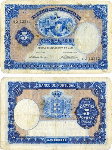 Notas - Banco de Portugal - 5000 ... 
