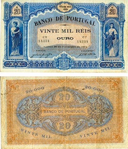 Notas - Banco de Portugal - 20.000 ... 