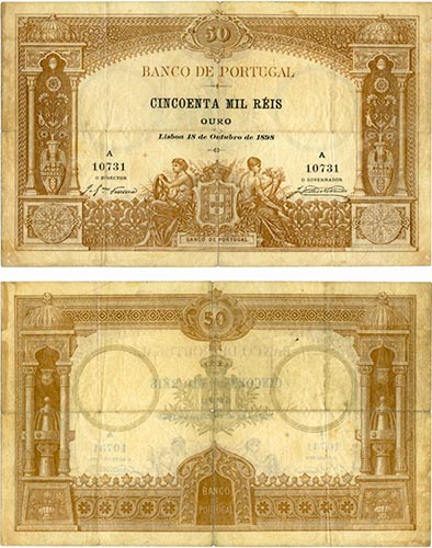 Notas - Banco de Portugal - 50.000 ... 