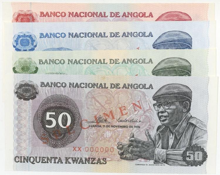 Banknotes - Angola - Lot (4 banknotes) 50,100, ... - Numisma Leilões ...