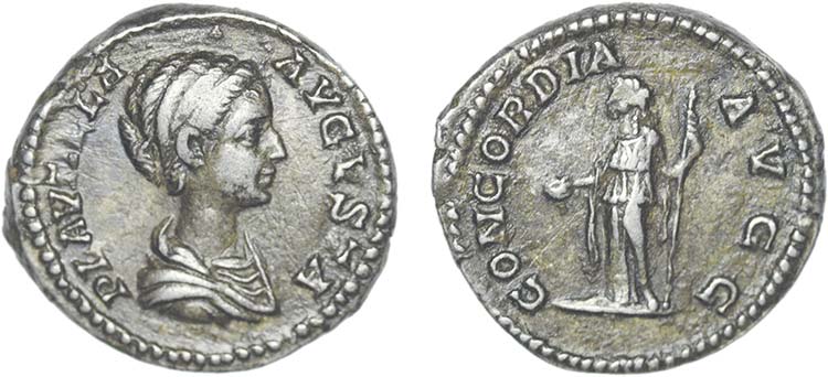 Roman - Plautilla - Denarius; ... 