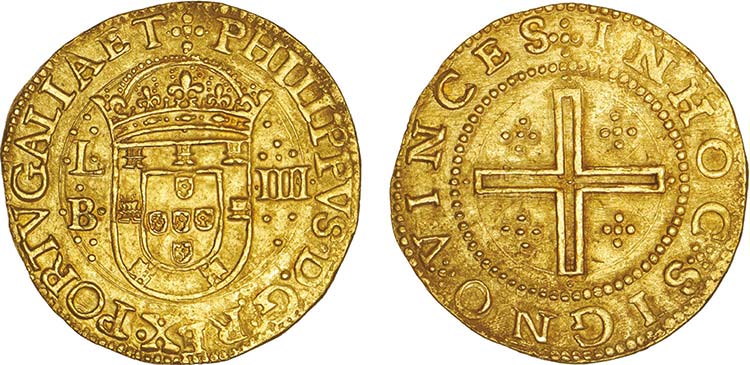 D. Filipe II - Ouro - 4 Cruzados; ... 