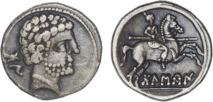 Ibero-Roman - Osca - Denarius; ... 