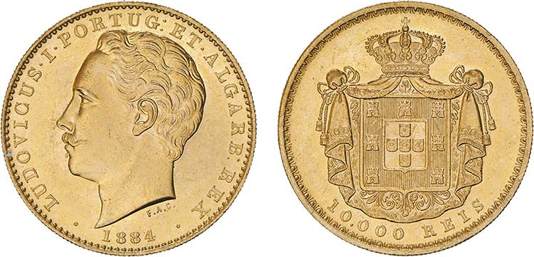 D. Luís I - Ouro - 10 000 Réis ... 