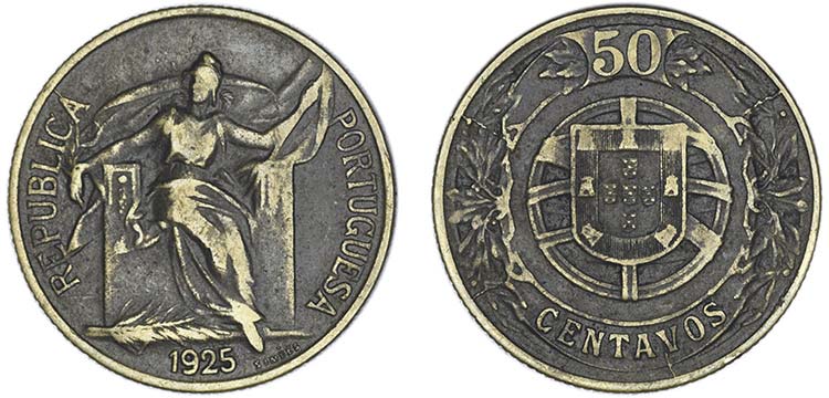 República - 50 Centavos 1925; ... 