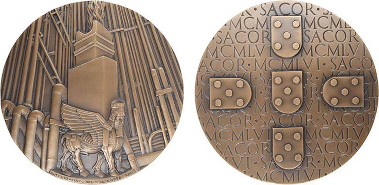SACOR - Bronze 1956 SACOR MCMLVI ... 