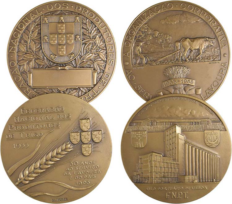 Lote (2 Medalhas) - Bronze 1958, ... 
