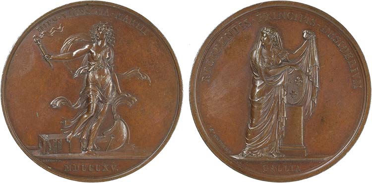 Medalha França - Cobre 1815 La ... 