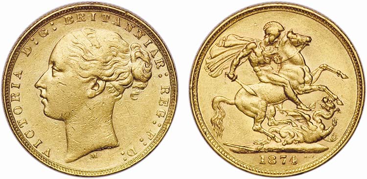 Australia - Gold - Sovereign 1874 ... 