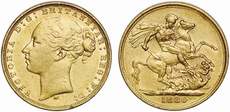 Austrália - Ouro - Sovereign 1880 ... 