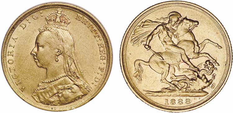 Austrália - Ouro - Sovereign 1888 ... 