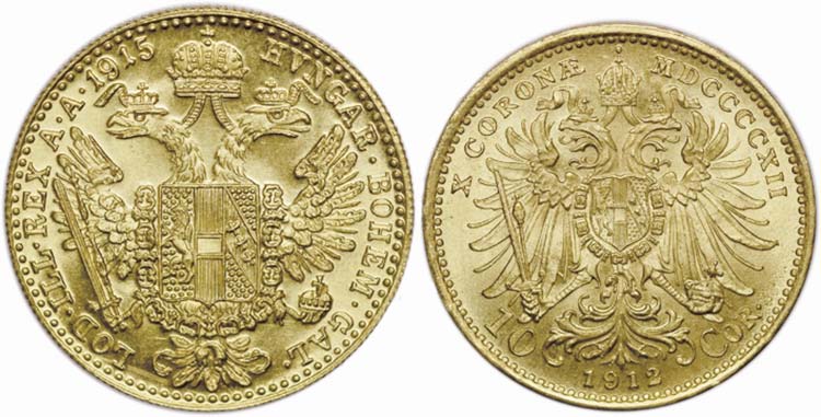 Austria - Lot (2 Coins) - Gold - ... 