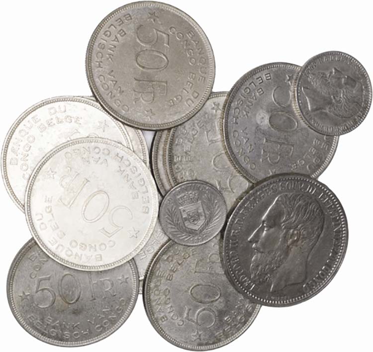 Belgian Congo - Lot (15 Coins) - 5 ... 