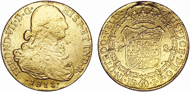 Spain - Fernando VII - Gold - 8 ... 