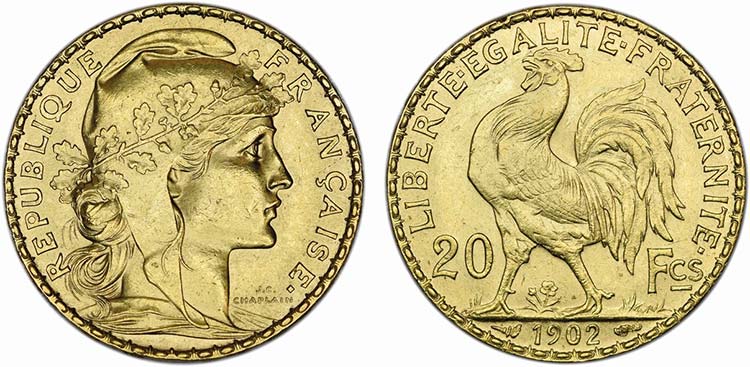 France - Gold - 20 Francs 1902 A; ... 