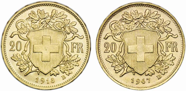 Switzerland - Lot (2 Coins) - Gold ... 