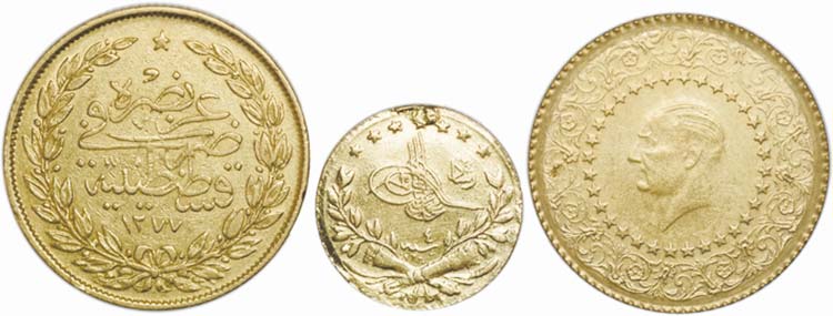 Turkey - Lot (3 Coins) - Gold - ... 