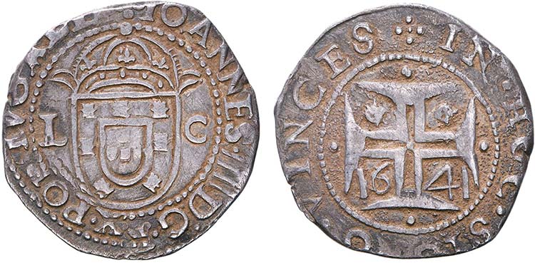 Silver - Tostão 1641; L-C, ... 
