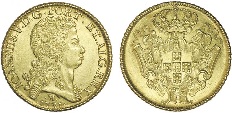 Gold - Dobra (12 800 Réis) 1731 ... 