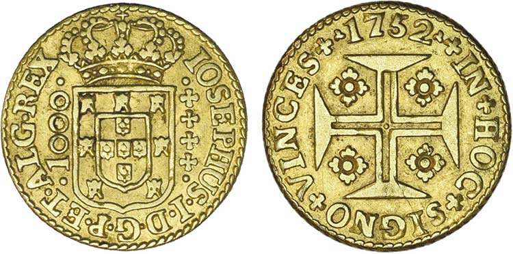 Ouro - Quartinho 1752-I; 5 arcos; ... 