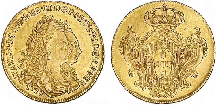 Ouro - Escudo 1778; ligeiros ... 