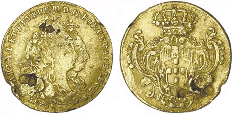 Ouro - Meio Escudo 1778; G.21.02, ... 