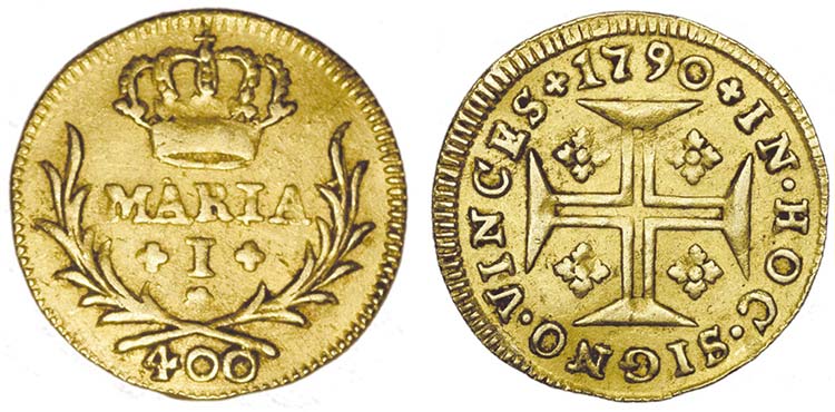 Gold - Cruzado Novo (Pinto) 1790; ... 