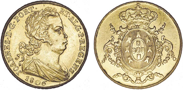 Gold - Peça 1806; cruz irradiada; ... 