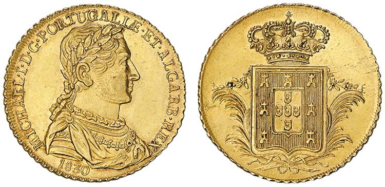 Gold - Meia Peça 1830; G.14.01, ... 