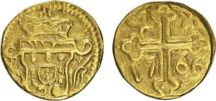 Gold - 4 Xerafins 1766; Goa; ... 