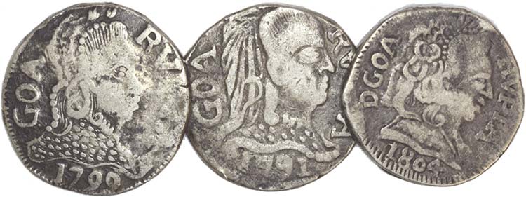 Lot (3 Coins) - Silver - Rupia ... 