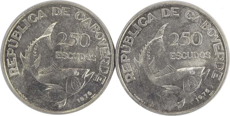Lot (2 Coins) - 250 Escudos 1976 ... 
